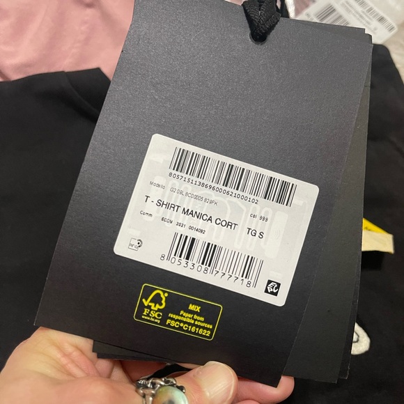 NWT Men’s Size Small Moncler X Palm Angels Wing Logo Tee 100% Cotton In Black - Picture 12 of 17